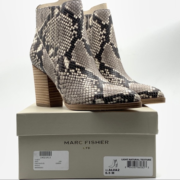 Marc Fisher LTD Alva Pointy Toe Snake Printe Women's Bootie - Picture 14 of 15